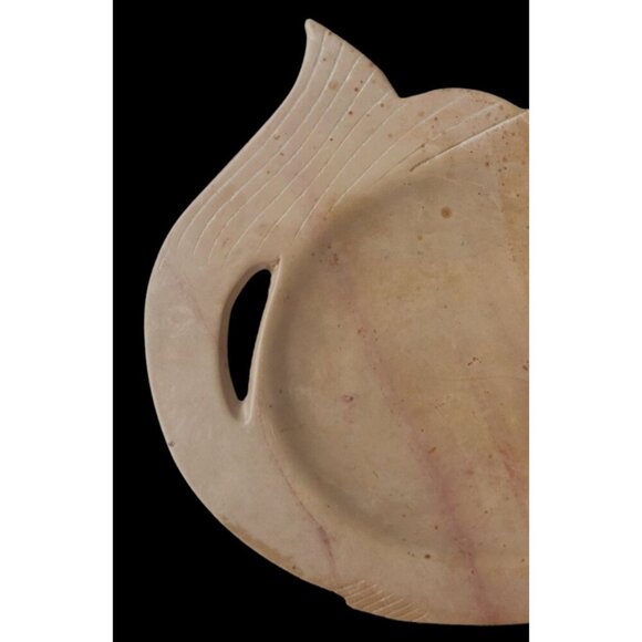 Vintage Hand Carved Stone Fish Platter/ Gefilte Fish Platter - Picture 2 of 7